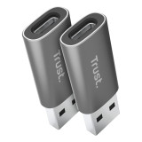 USB Adaptor Trust 25573 Grey (2 Units)
