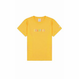 Women’s Short Sleeve T-Shirt Champion Crewneck Croptop Yellow