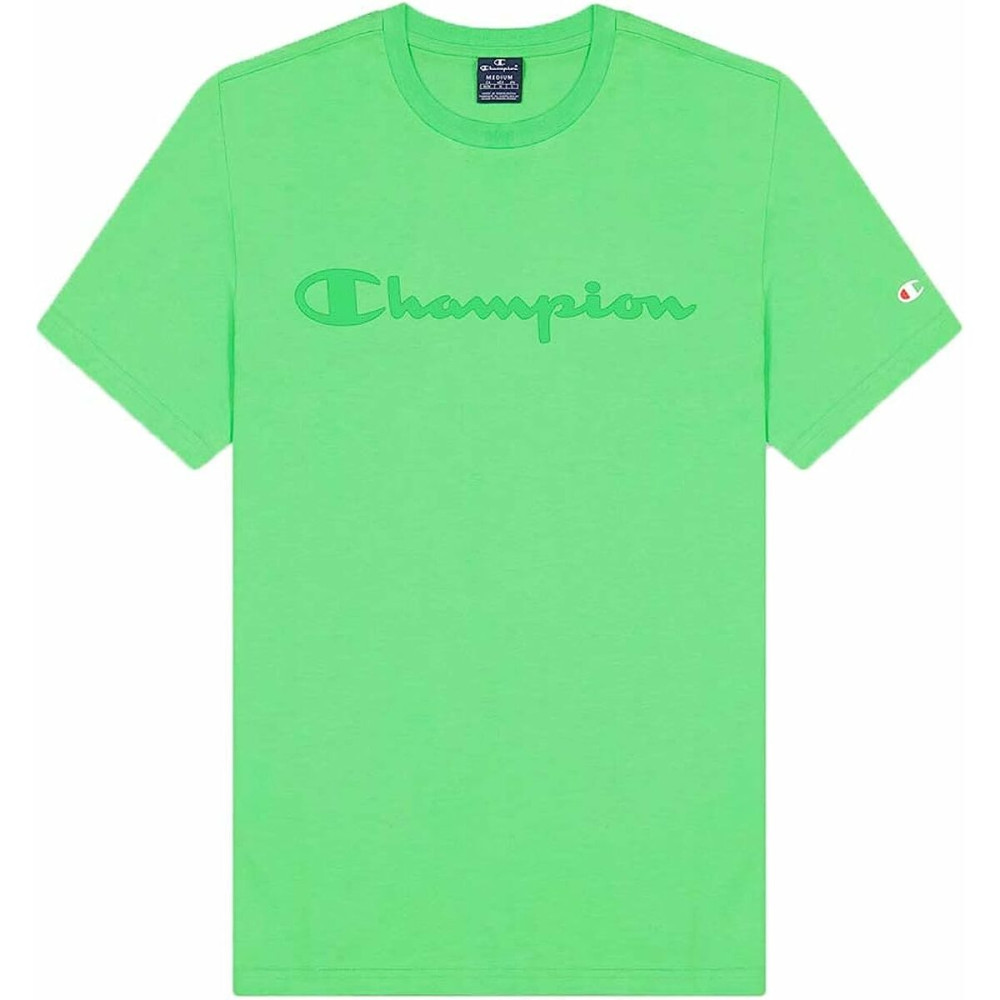 Men’s Short Sleeve T-Shirt Champion Crewneck Green