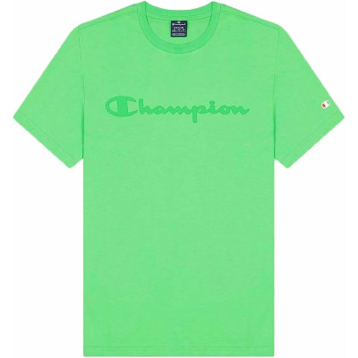 Men’s Short Sleeve T-Shirt Champion Crewneck Green