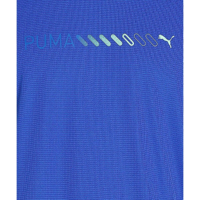 Men’s Short Sleeve T-Shirt Puma Run Favorite Logo Blue