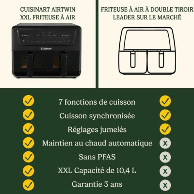 Air Fryer Cuisinart AFD10XBLE Black 2400 W 10,4 L