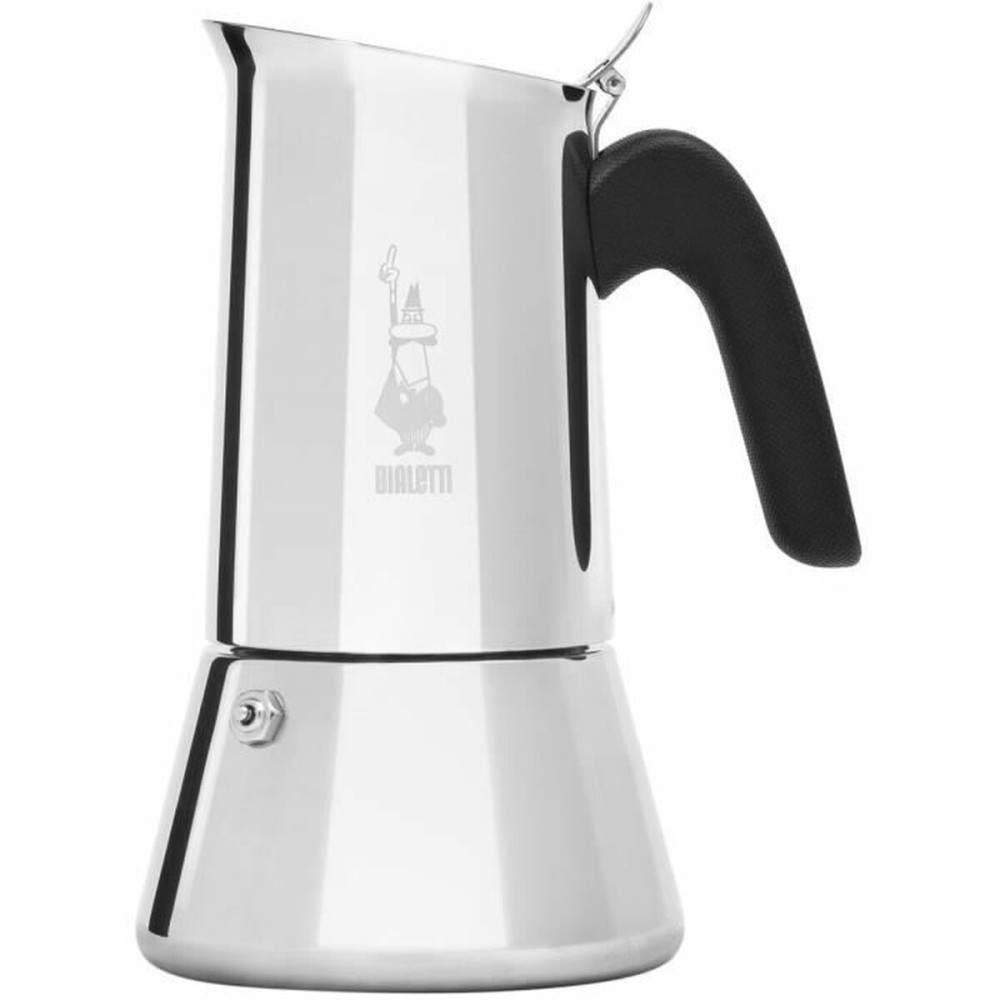 Italian Coffee Pot Bialetti Silver Wood Stainless steel
