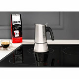 Italian Coffee Pot Bialetti Silver Wood Stainless steel