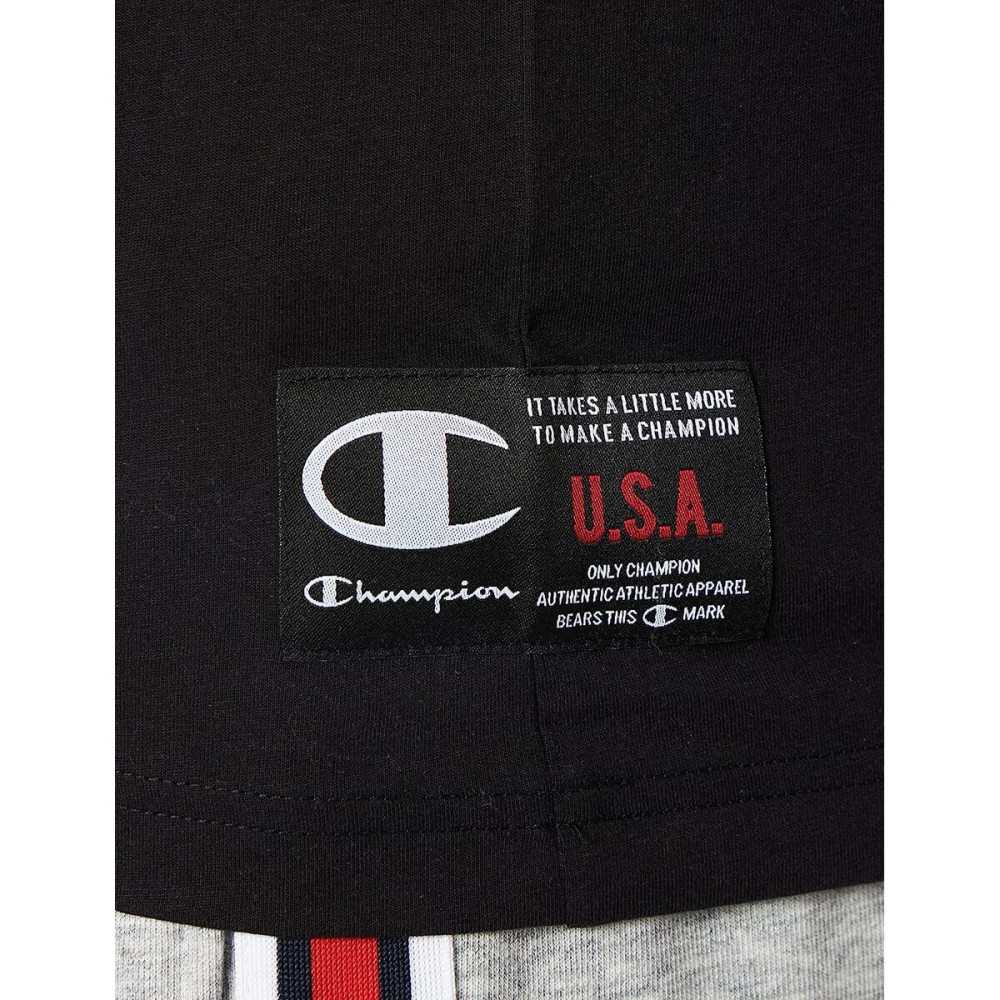 Men’s Short Sleeve T-Shirt Champion Crewneck Black