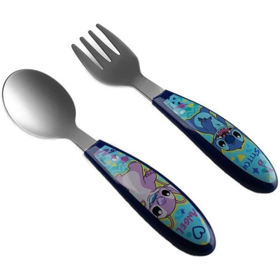 Cutlery set ThermoBaby LILO & STITCH Blue Turquoise Metal Stainless steel 2 Pieces