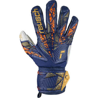 Goalkeeper Gloves Reusch Attrakt Grip Navy Blue Adults