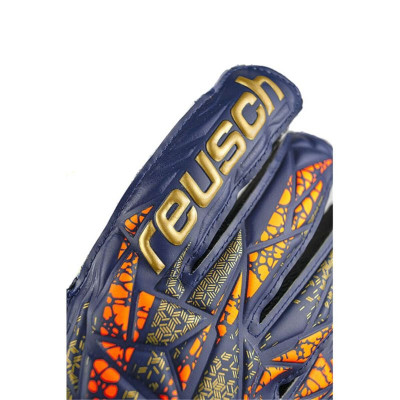 Goalkeeper Gloves Reusch Attrakt Grip Navy Blue Adults