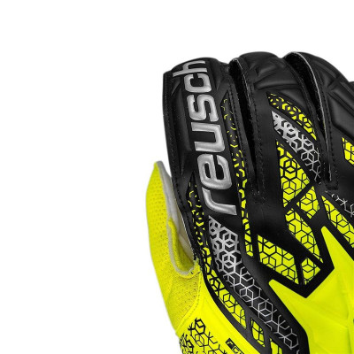 Goalkeeper Gloves Reusch Attrakt Solid safe Yellow Adults
