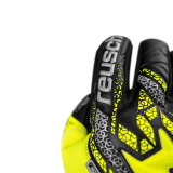 Goalkeeper Gloves Reusch Attrakt Silver safe Yellow Black Adults