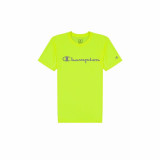 Men’s Short Sleeve T-Shirt Champion Crewneck Lime green