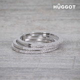 Hûggot Three 925 Sterling Silver Ring with Zircons