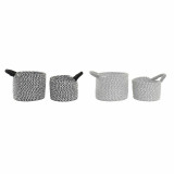 Basket set DKD Home Decor Natural Fibre 18 x 18 x 14 cm