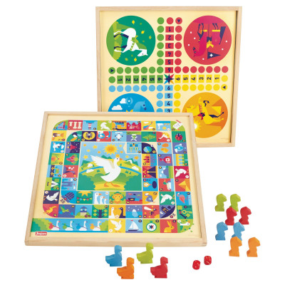 Board game Jeujura Game of goose and small horses 33 x 33 x 2 cm