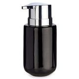 Soap Dispenser Berilo Black Silver Metal Ceramic 350 ml 7 x 14,5 x 8,5 cm (6 Units)