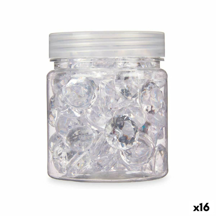 Decorative Stones Gift Decor Transparent 150 g Diamond (16 Units)