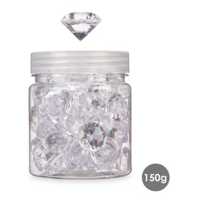 Decorative Stones Gift Decor Transparent 150 g Diamond (16 Units)