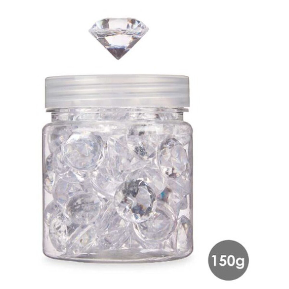 Decorative Stones Gift Decor Transparent 150 g Diamond (16 Units)