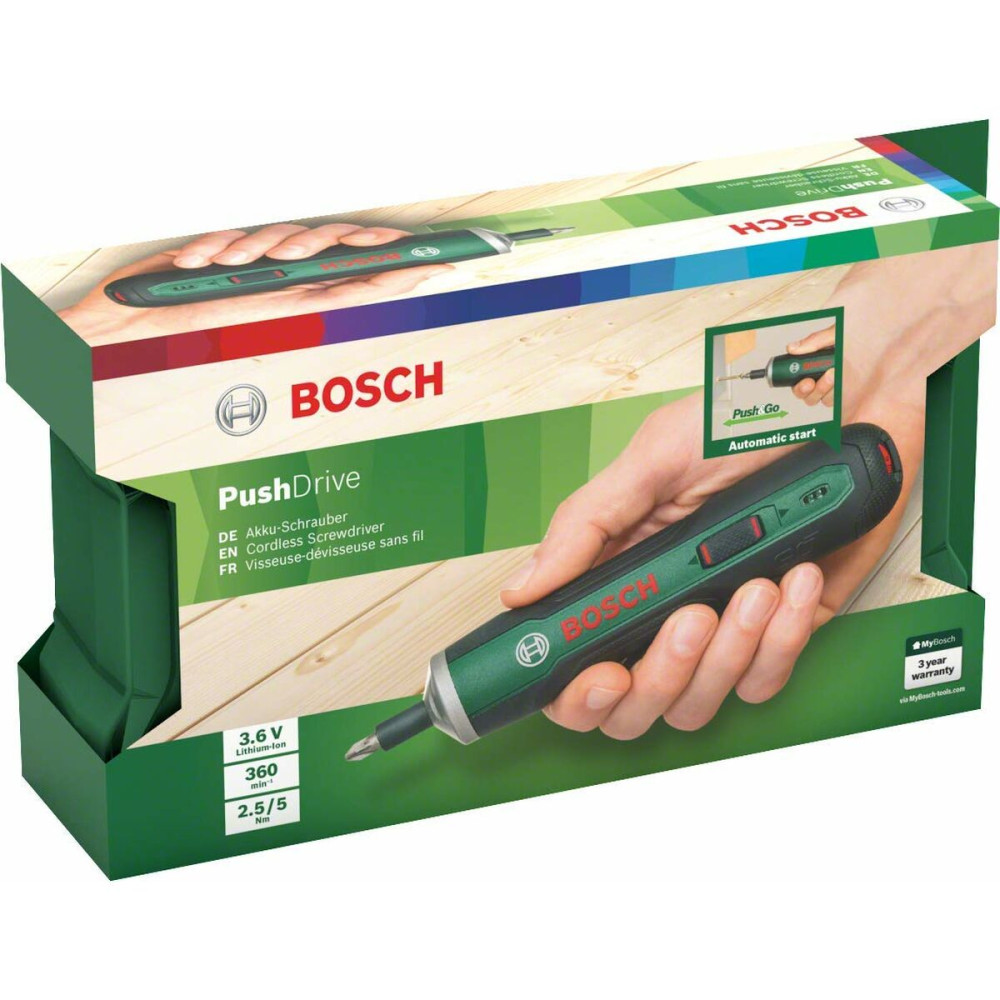 Electric screwdriver BOSCH PushDrive 3,6 V