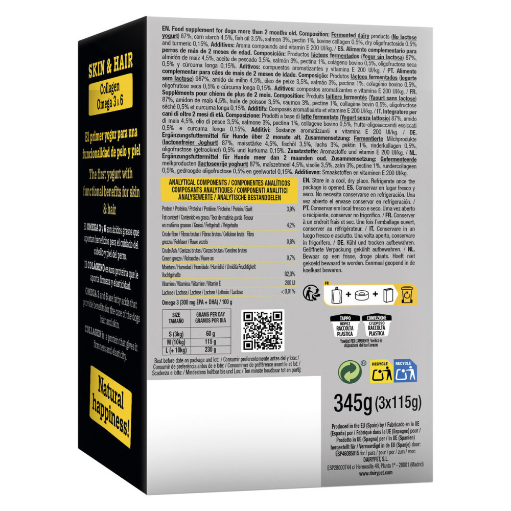 Wet food YowUp Skin and Hair Salmon 3 x 115 g 3 Units