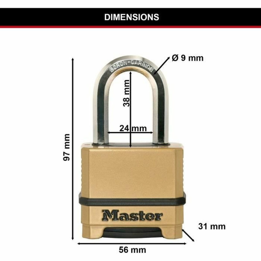 Combination padlock Master Lock Zinc