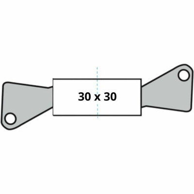 Security cylinder Yale 30 x 30 mm Brass