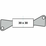 Security cylinder Yale 30 x 30 mm Brass