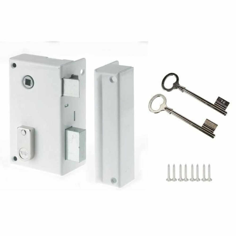 Bolt lock Yale YAV37D  12,5 x 7 x 18 White Steel Doors Vertical