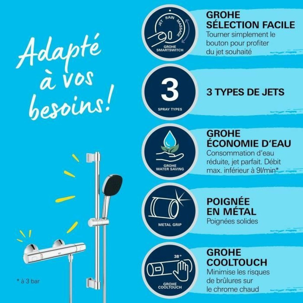 Shower Column Grohe Precision Trend Chrome Metal