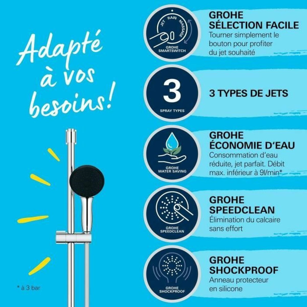 Shower Column Grohe Vitalio Start 110 Chrome Metal 16 x 8 x 4 cm