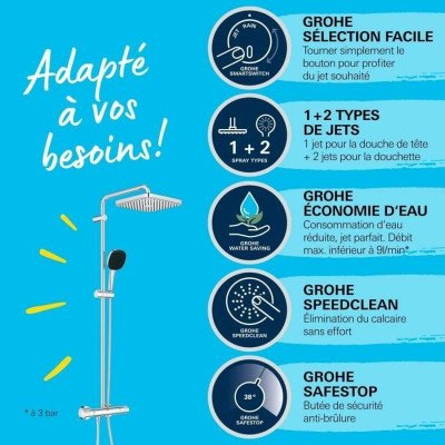 Shower Column Grohe Vitalio Comfort 250 ABS 22 mm 25 cm