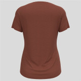 Women’s Short Sleeve T-Shirt Odlo Essential 365 Brown
