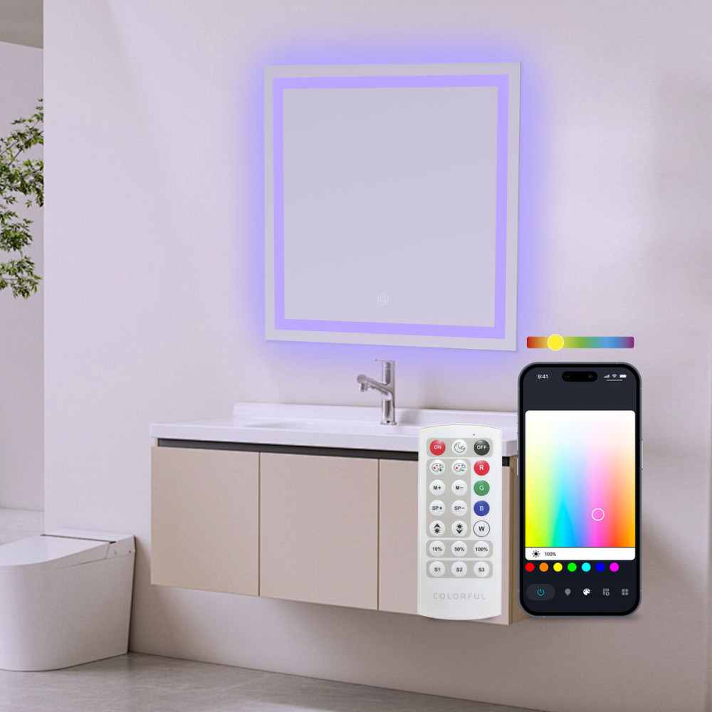 Bathroom mirror with LED light KSIX Aqua E 36 W 1300 lm