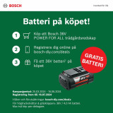 Lawn mower BOSCH 36V-40-650