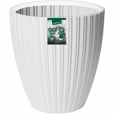 Plant pot Garden ID Fancy White Polyethylene 40 x 42 cm