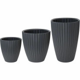 Plant pot Garden ID Fancy Anthracite 40 x 42 cm