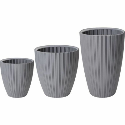 Plant pot Garden ID Fancy Grey Polyethylene 40 x 42 cm