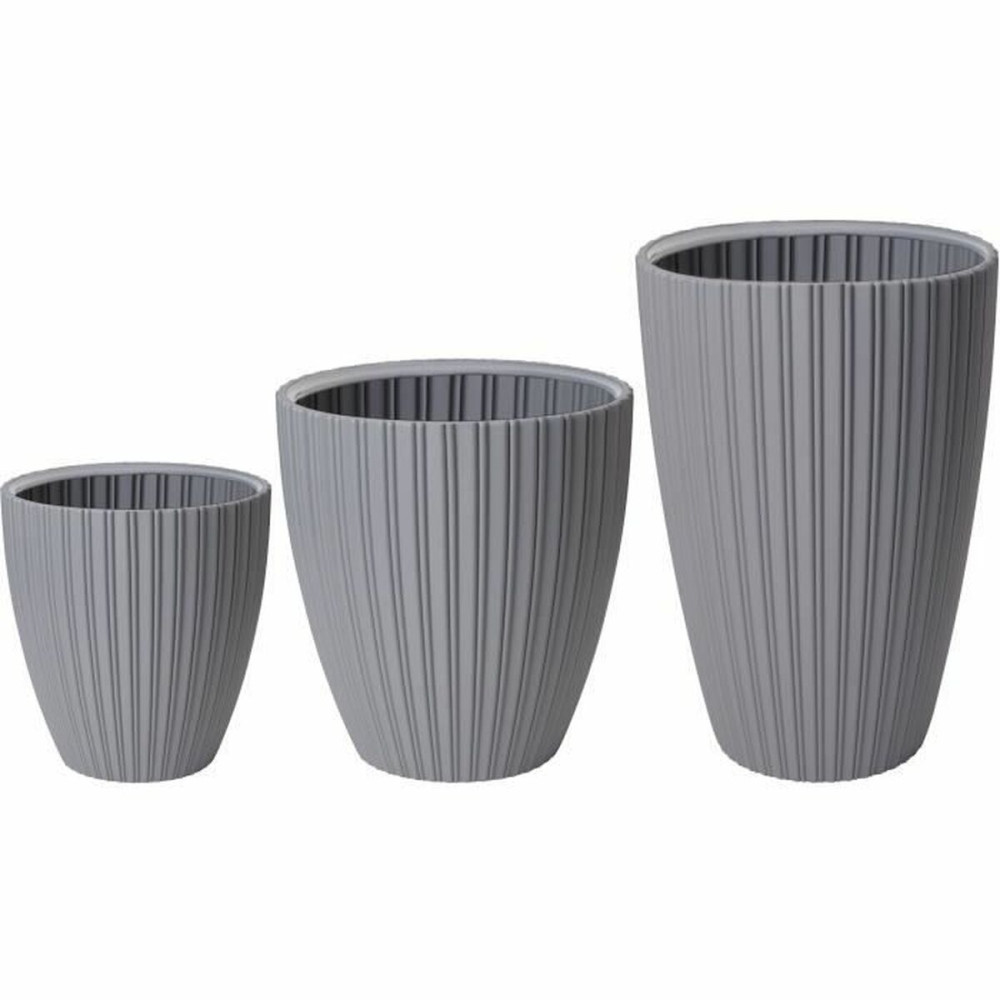 Plant pot Garden ID Fancy Grey Polyethylene 40 x 42 cm