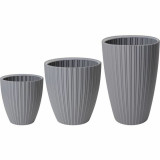 Plant pot Garden ID Fancy Grey Polyethylene 40 x 42 cm