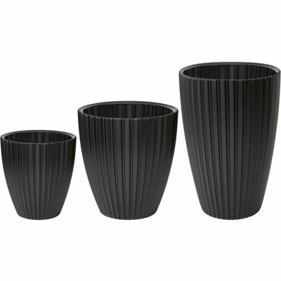 Plant pot Garden ID Fancy Black Polyethylene 40 x 58 cm