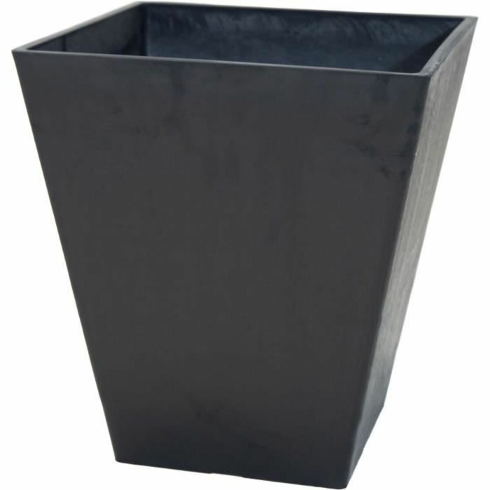 Plant pot Mega Collections Ecostone Square Black noir Plastic Recycled 42 x 46 x 42 cm 43 x 43 x 74 cm 41 x 45 cm