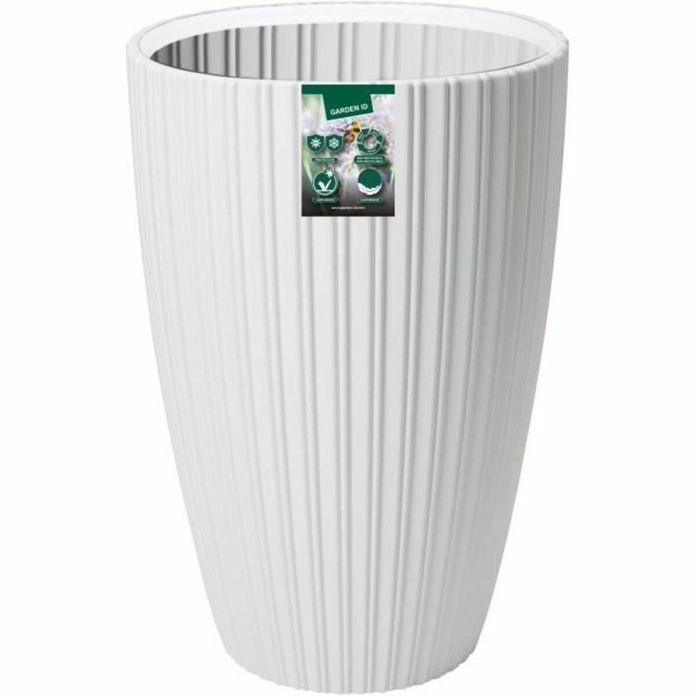 Plant pot Garden ID Fancy White Polyethylene 40 x 58 cm