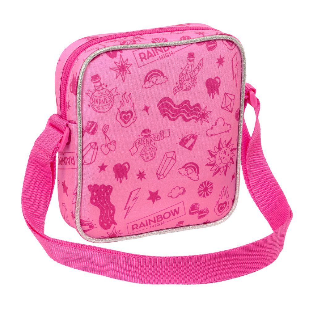 Shoulder Bag Rainbow High Shine Multicolour 16 x 18 x 4 cm