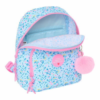 Casual Backpack Vicky Martín Berrocal Paraíso Pink Light Blue 25 x 30 x 13 cm