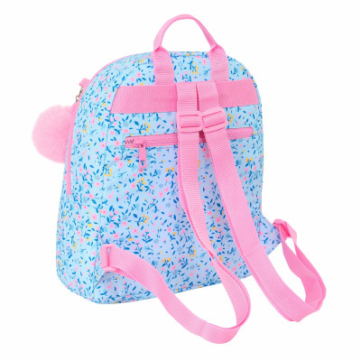 Casual Backpack Vicky Martín Berrocal Paraíso Pink Light Blue 25 x 30 x 13 cm