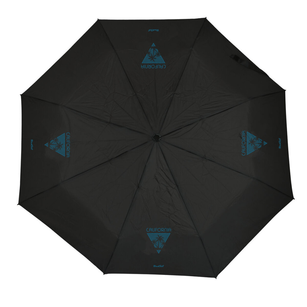 Foldable Umbrella BlackFit8 California Blue Black Ø 98 cm