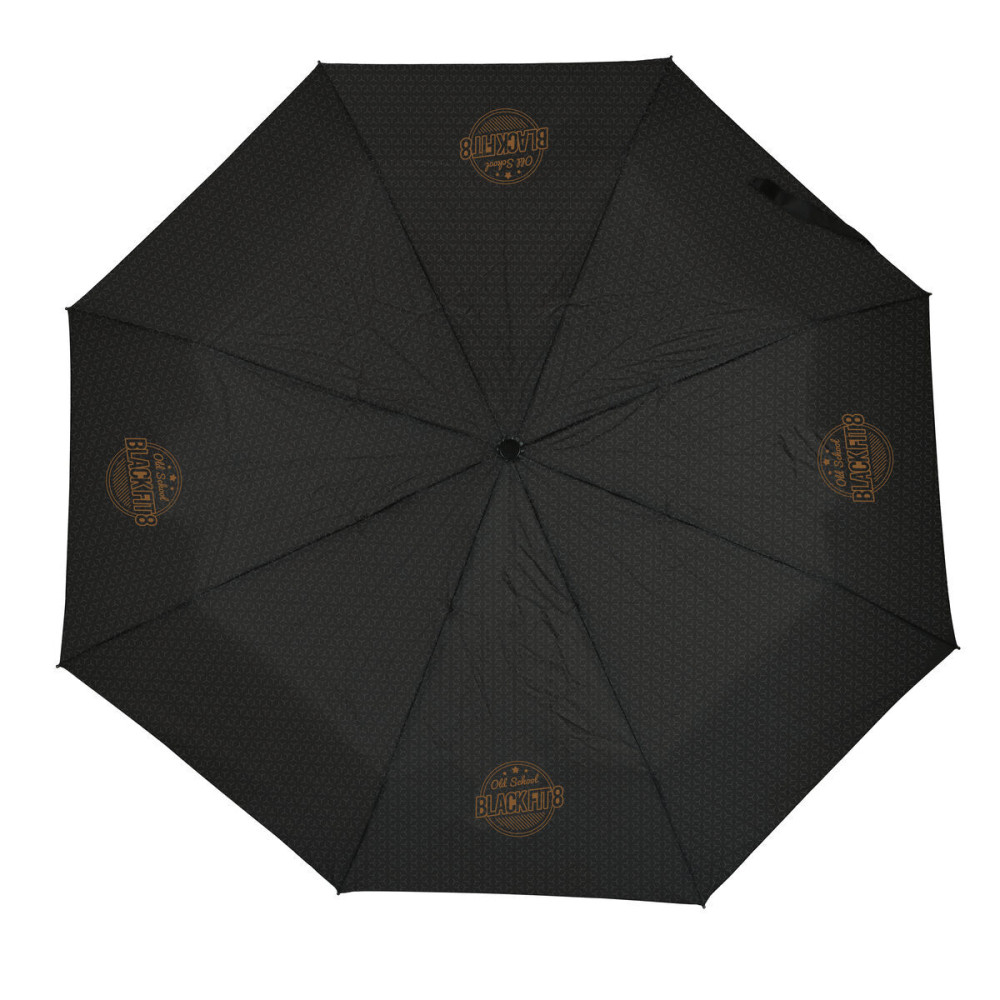 Foldable Umbrella BlackFit8 Old school Black Grey Ø 98 cm