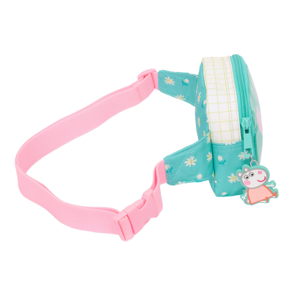 Belt Pouch Peppa Pig Pretty flowers Yellow Mint 14 x 11 x 4 cm