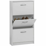 Shoe Rack FMD White 58,5 x 104,5 x 17 cm