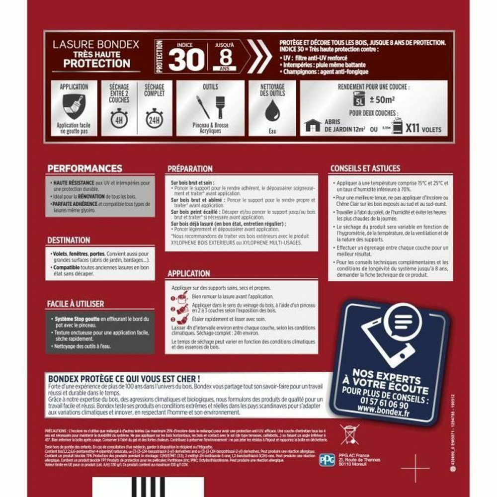 Primer Paint Bondex Satin finish 5 L Transparent